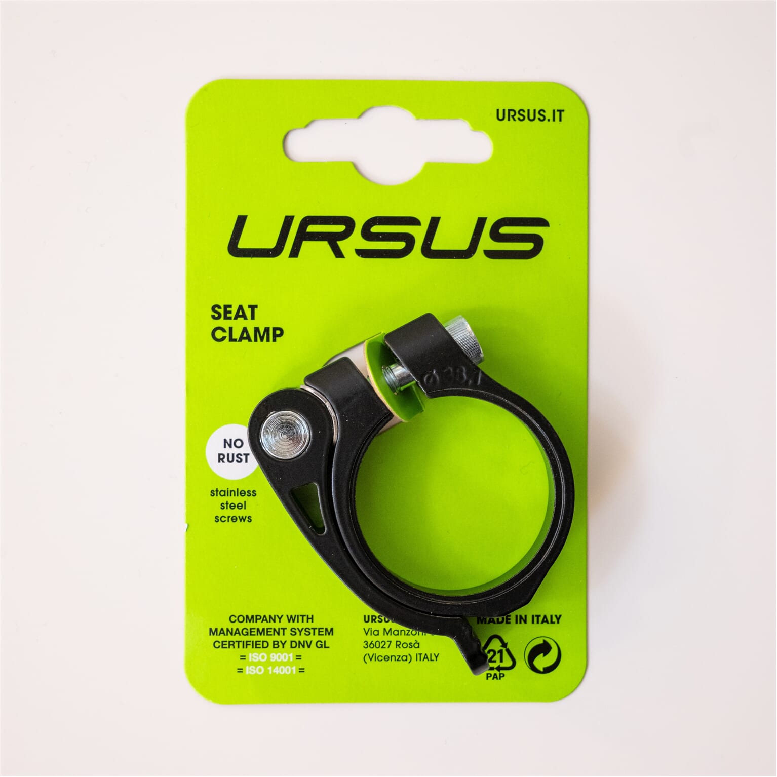 Ursus zadelpenklem met snelspanner 38.1 alu zwart - Image 2