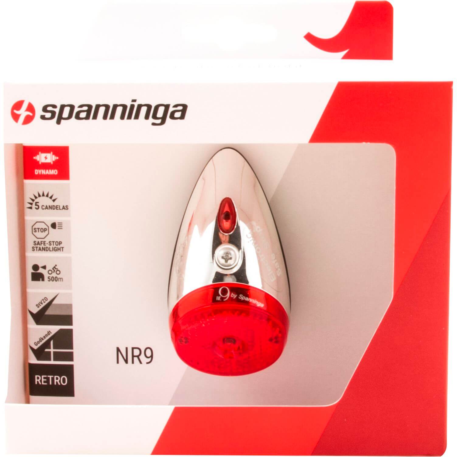 Spanninga achterlicht Nr 9 XDvS dynamo spatbord - Image 2