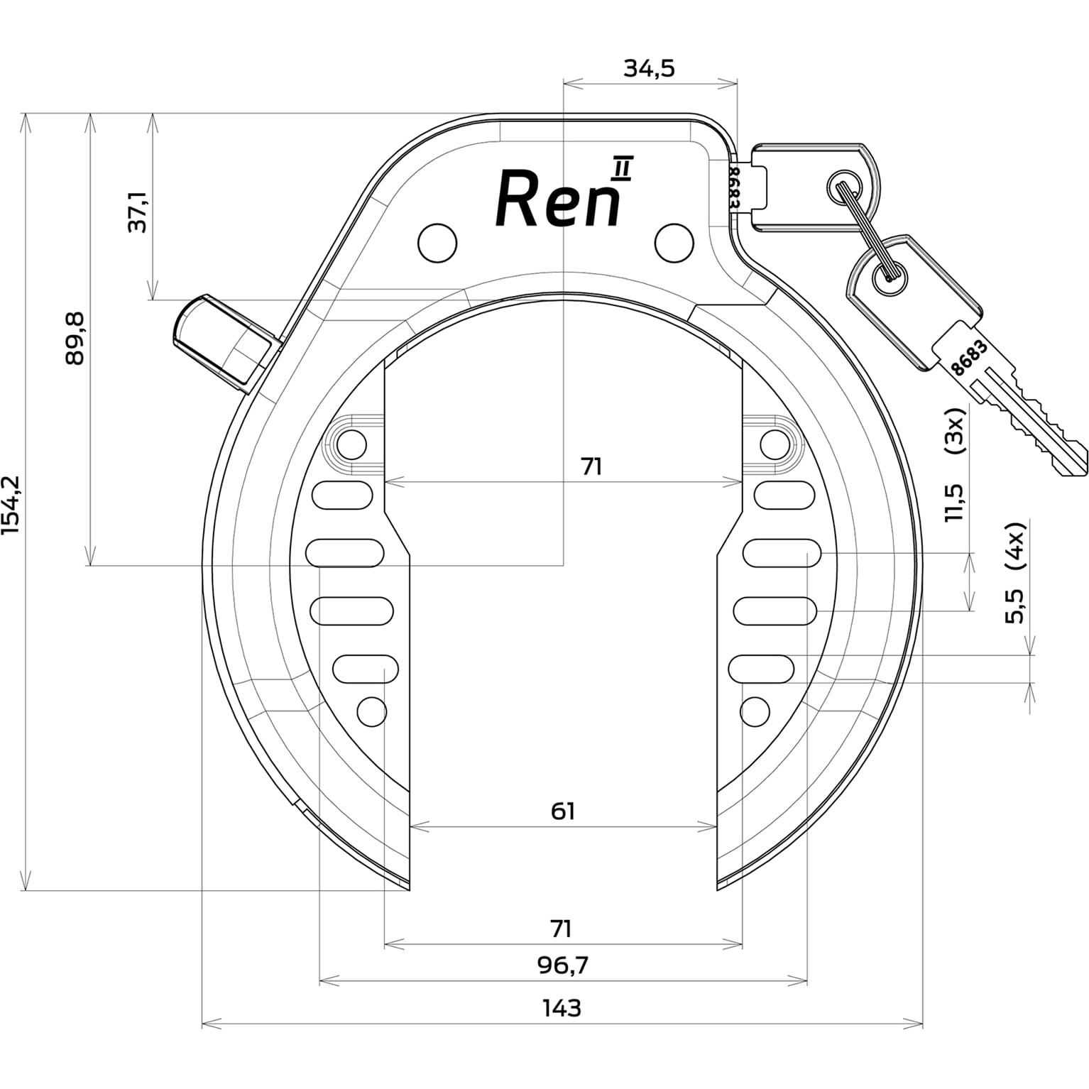 Axa ringslot Ren2