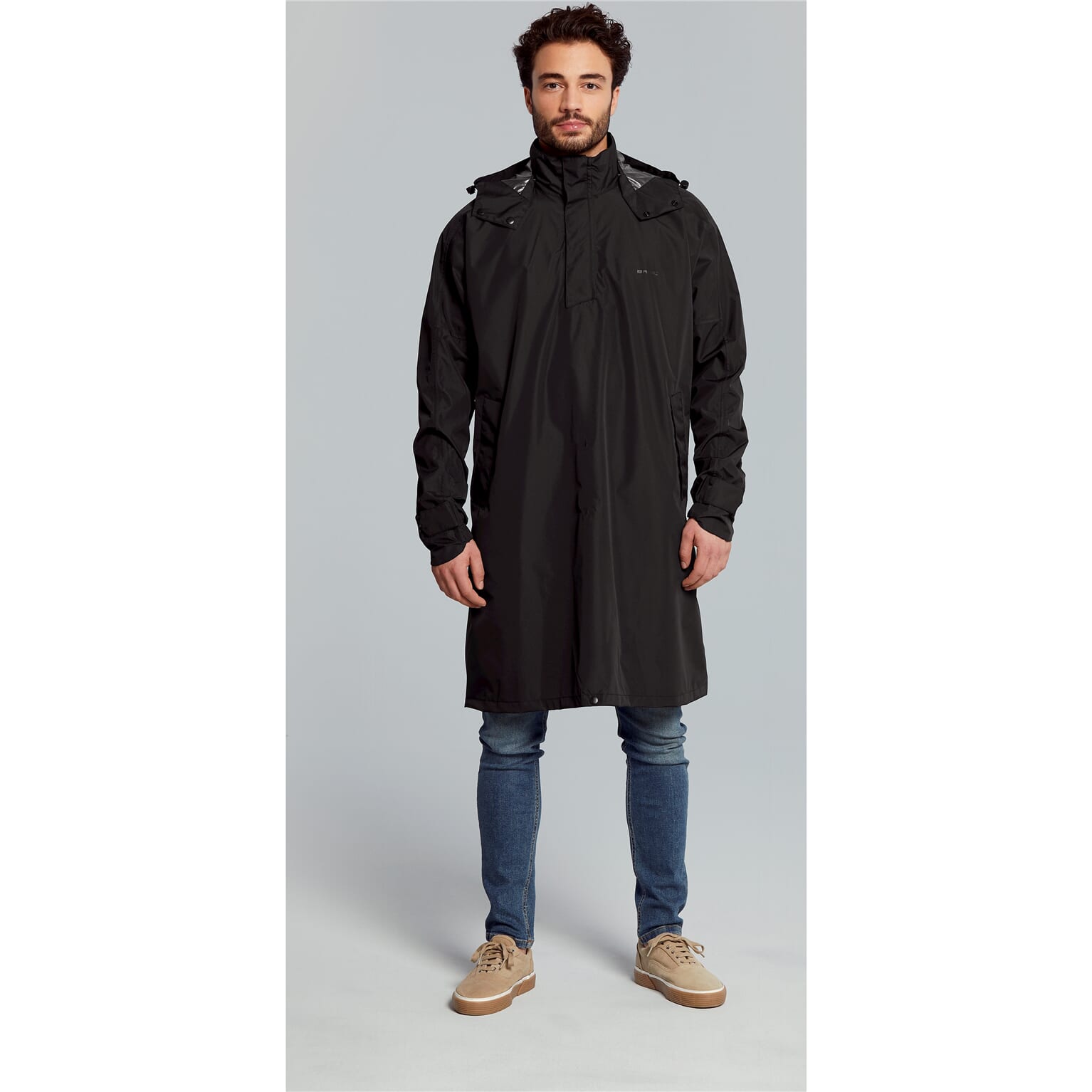 Basil poncho Mosse unisex Jet Black M/L - Image 4