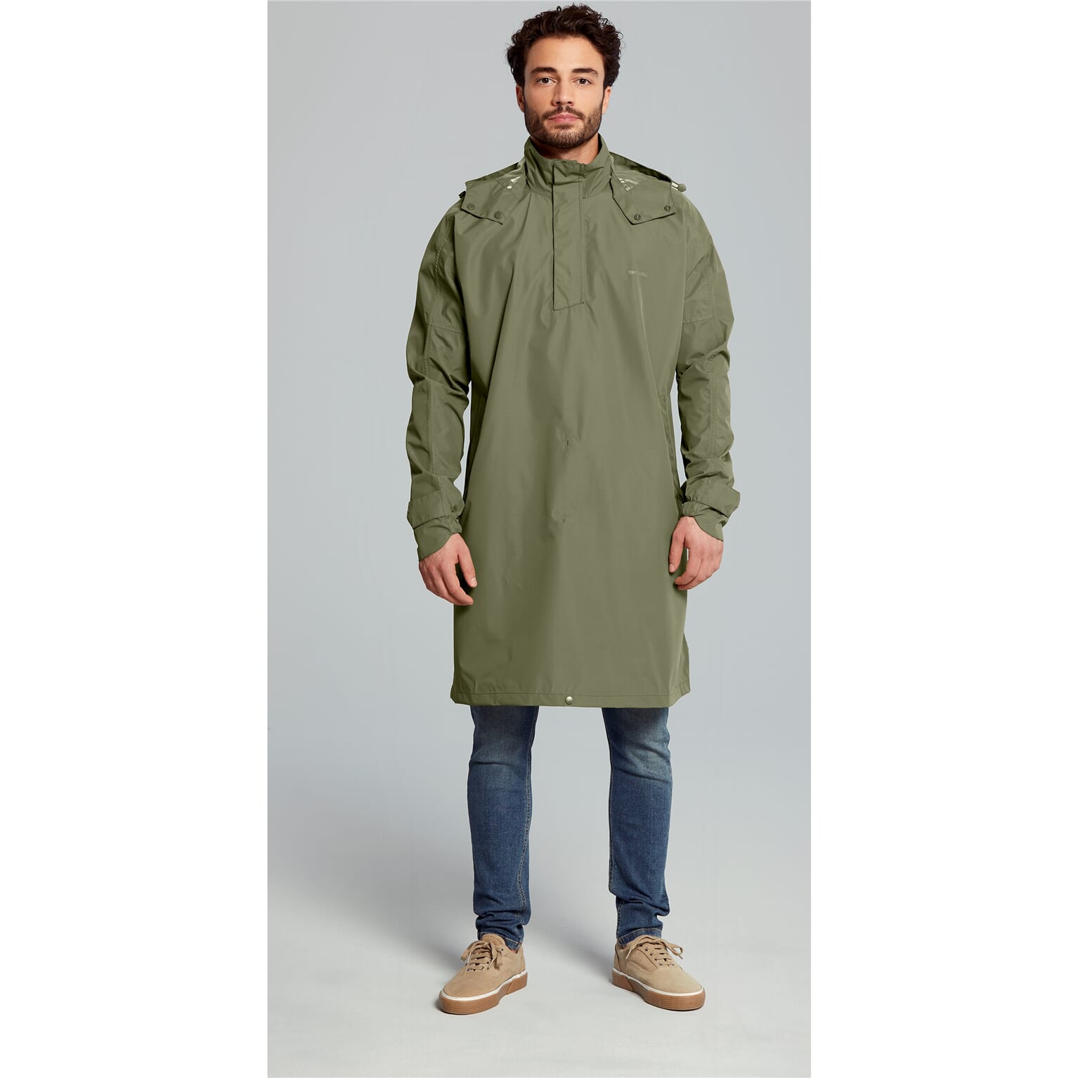 Basil poncho Mosse unisex Olive Green XL/XXL - Image 4