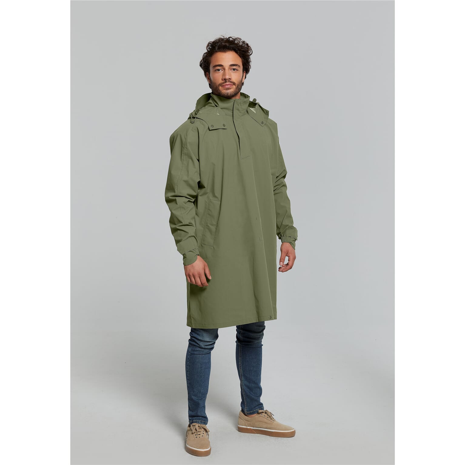 Basil poncho Mosse unisex Olive Green XL/XXL - Image 6
