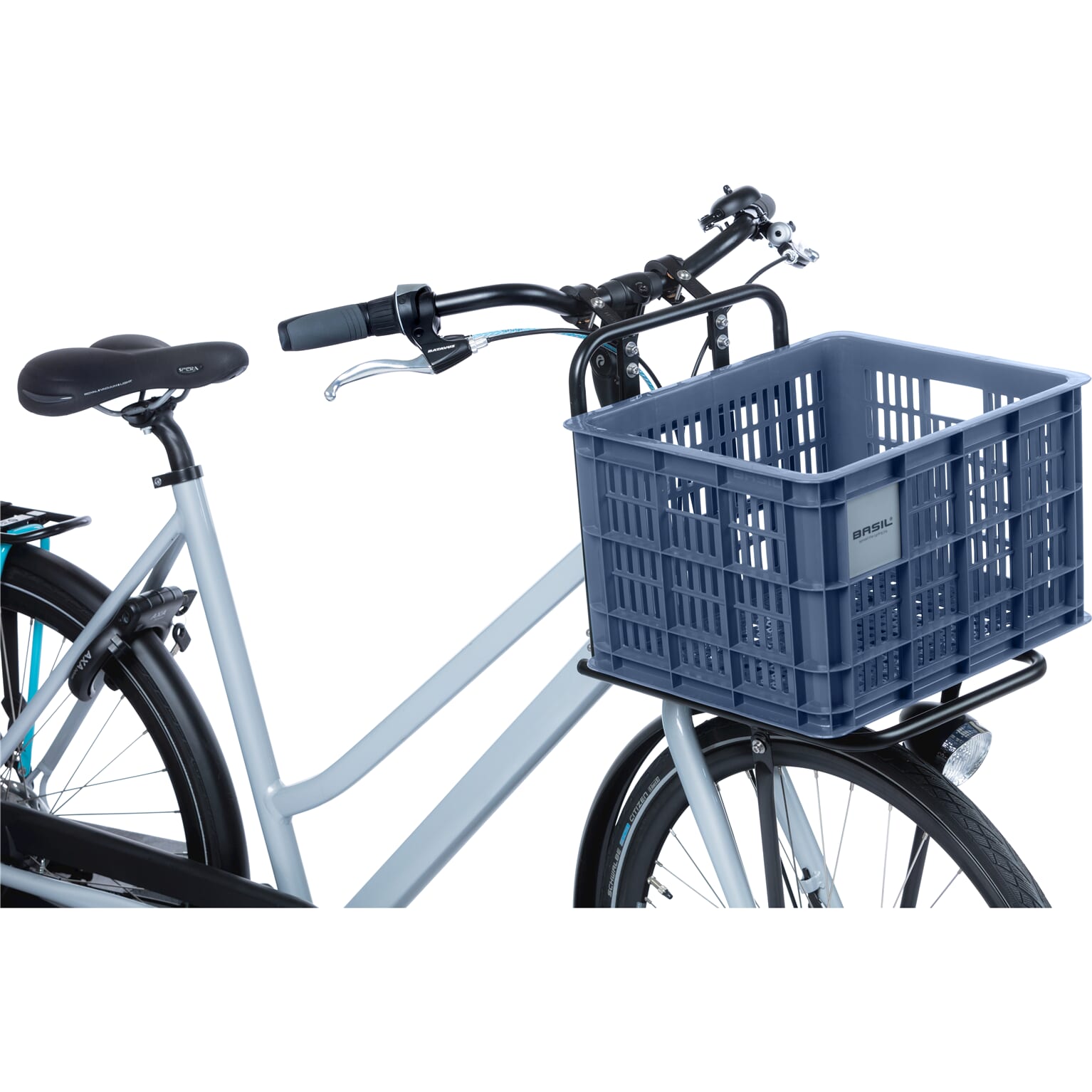 Basil fietskrat M bluestone 29.5L recycled - Image 5