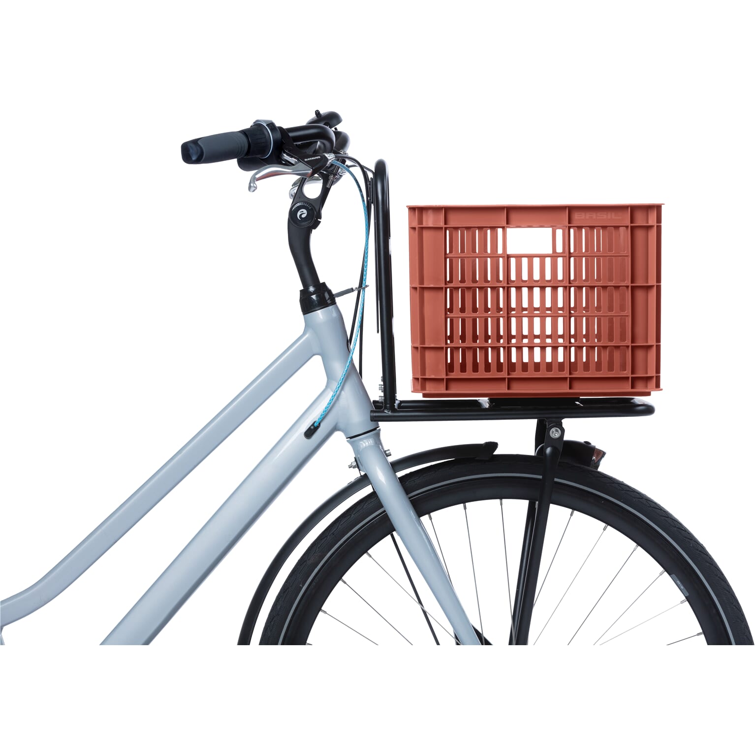 Basil fietskrat M terra red 29.5L recycled - Image 4