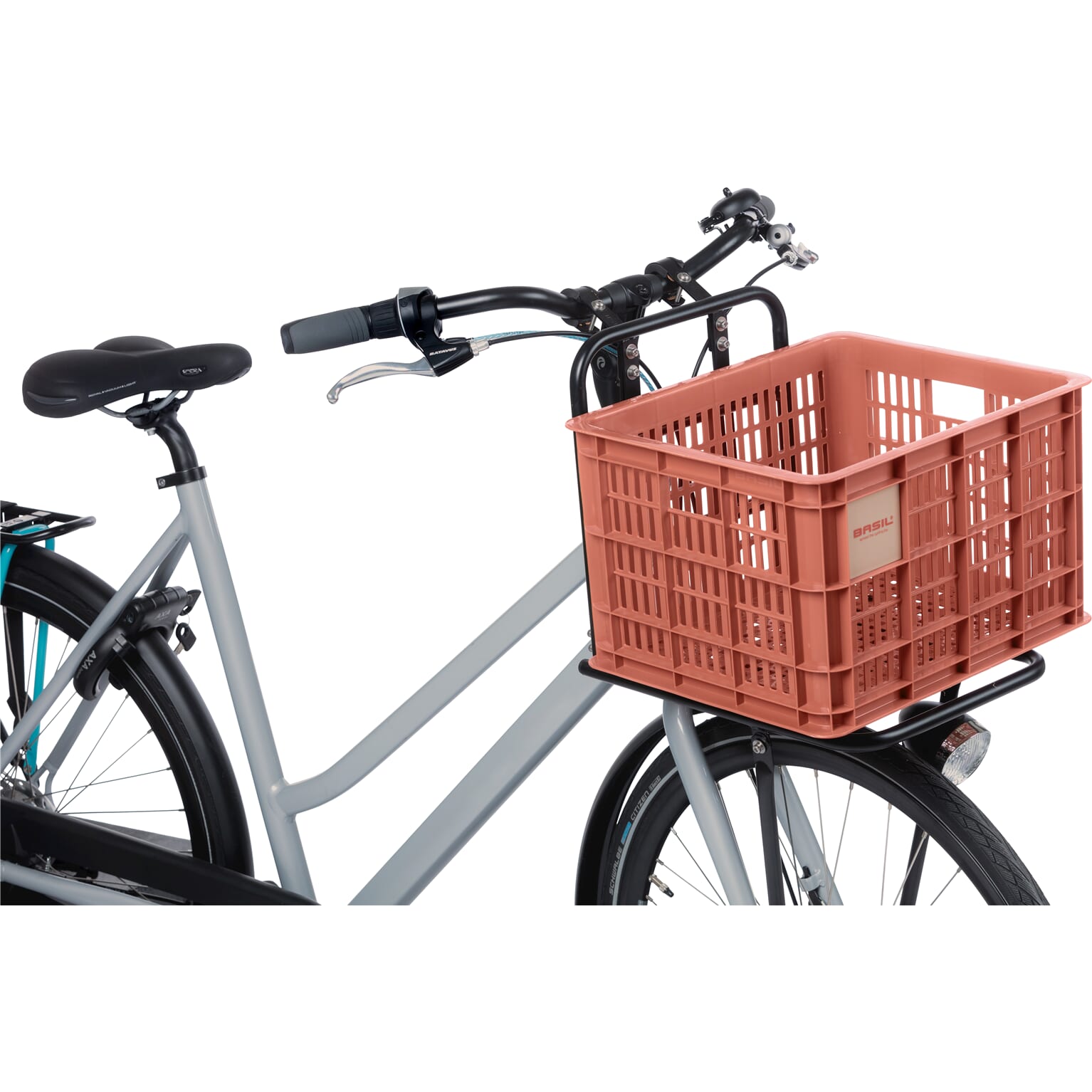 Basil fietskrat M terra red 29.5L recycled - Image 5
