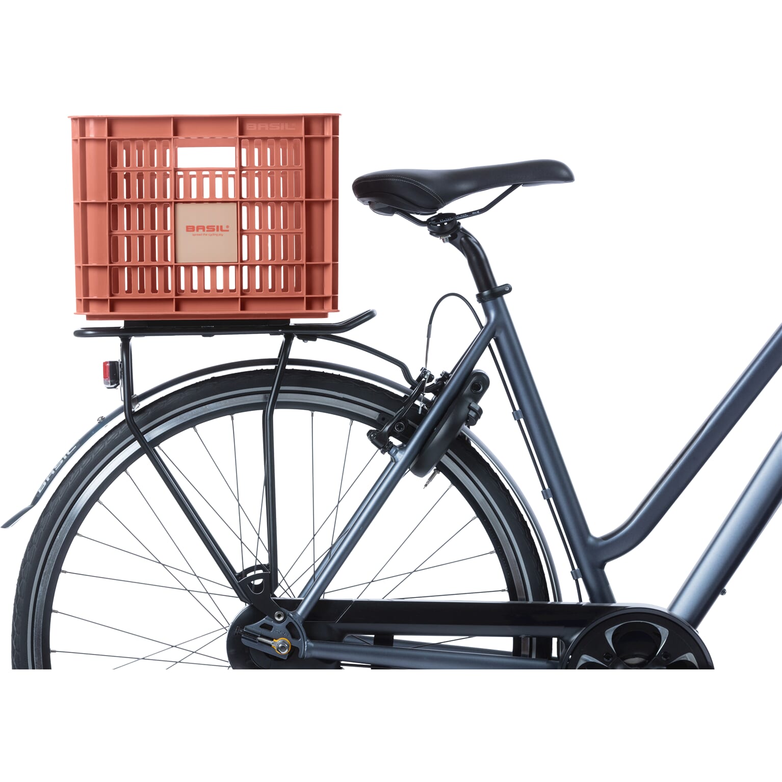 Basil fietskrat M terra red 29.5L recycled - Image 6