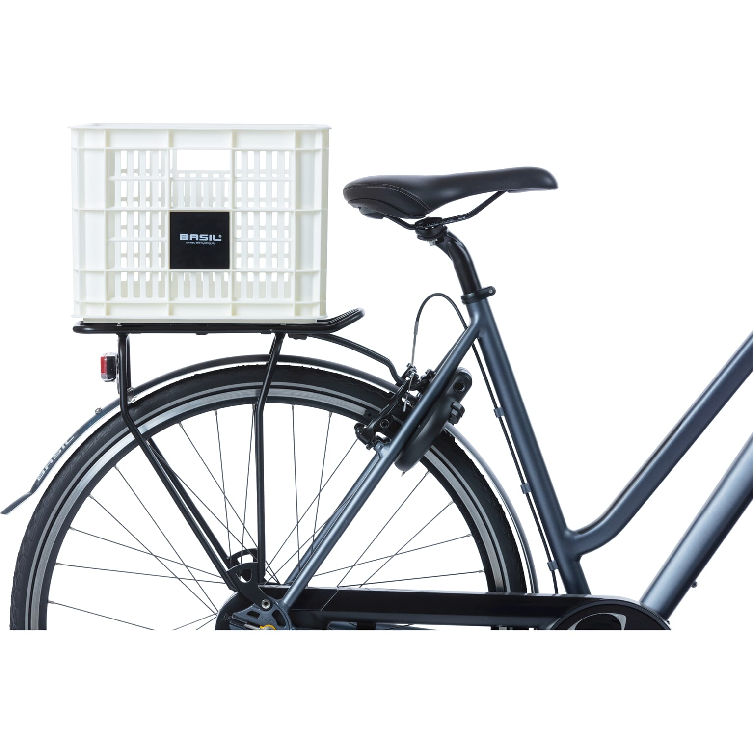 Basil fietskrat M bright white 29.5L recycled - Image 6