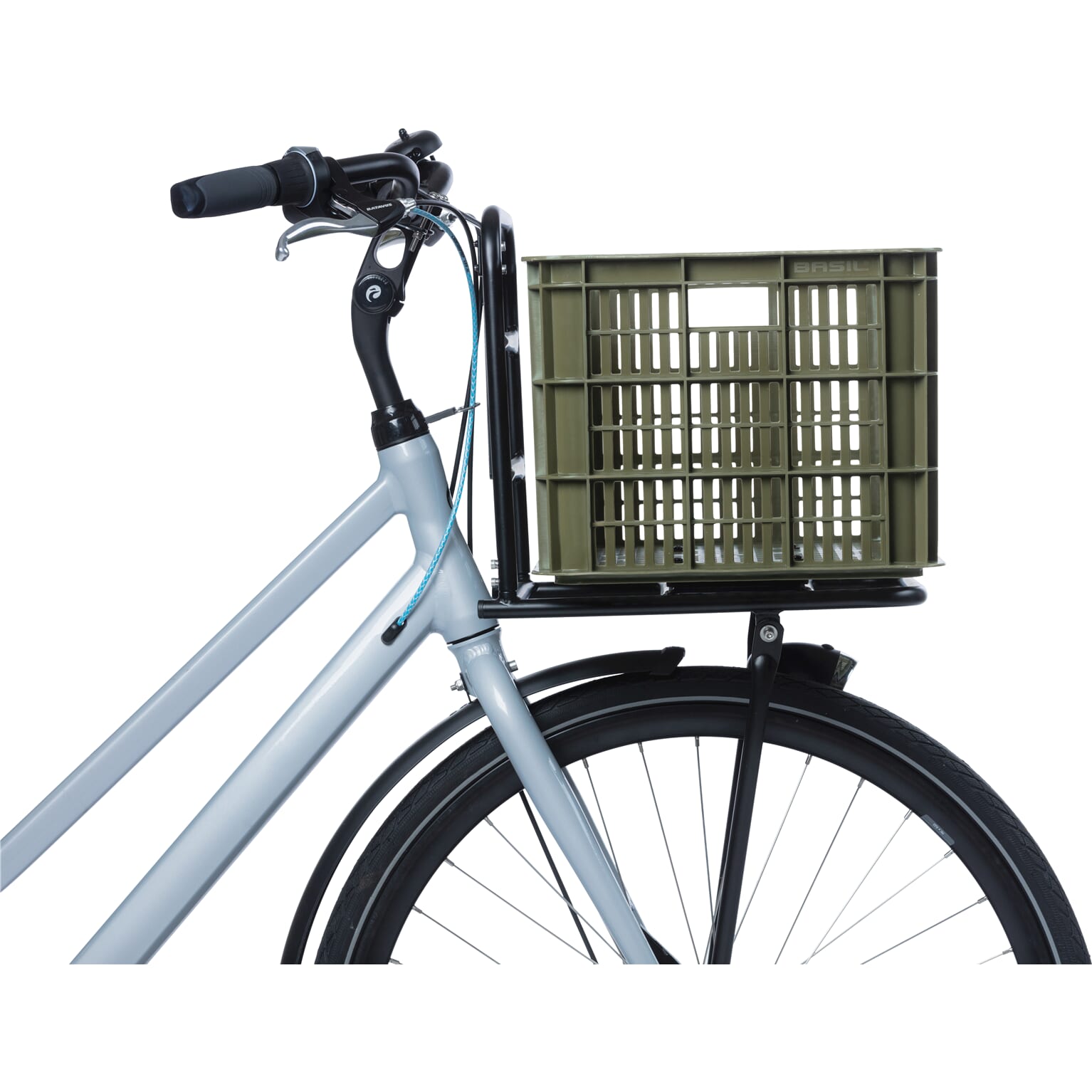 Basil fietskrat L moss green 40L recycled - Image 4