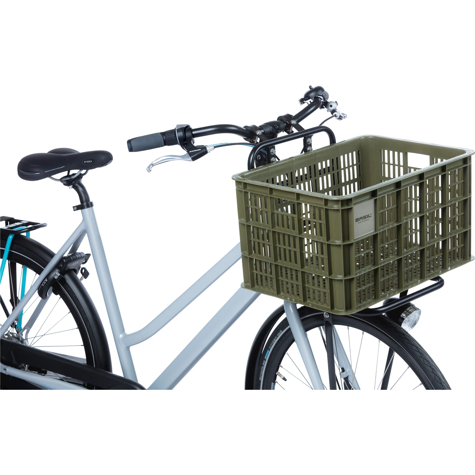Basil fietskrat L moss green 40L recycled - Image 5