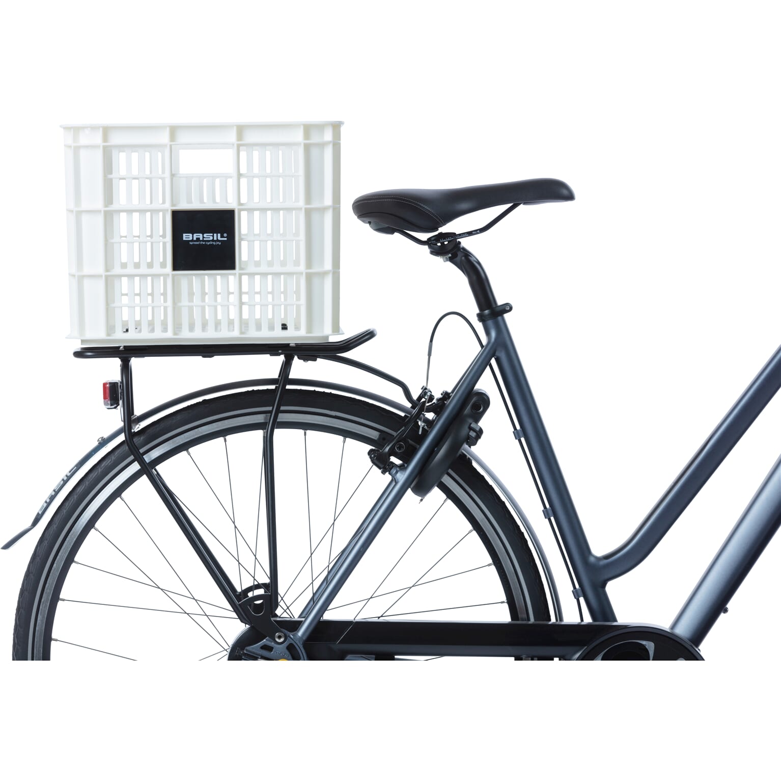 Basil fietskrat L bright white 40L recycled - Image 6