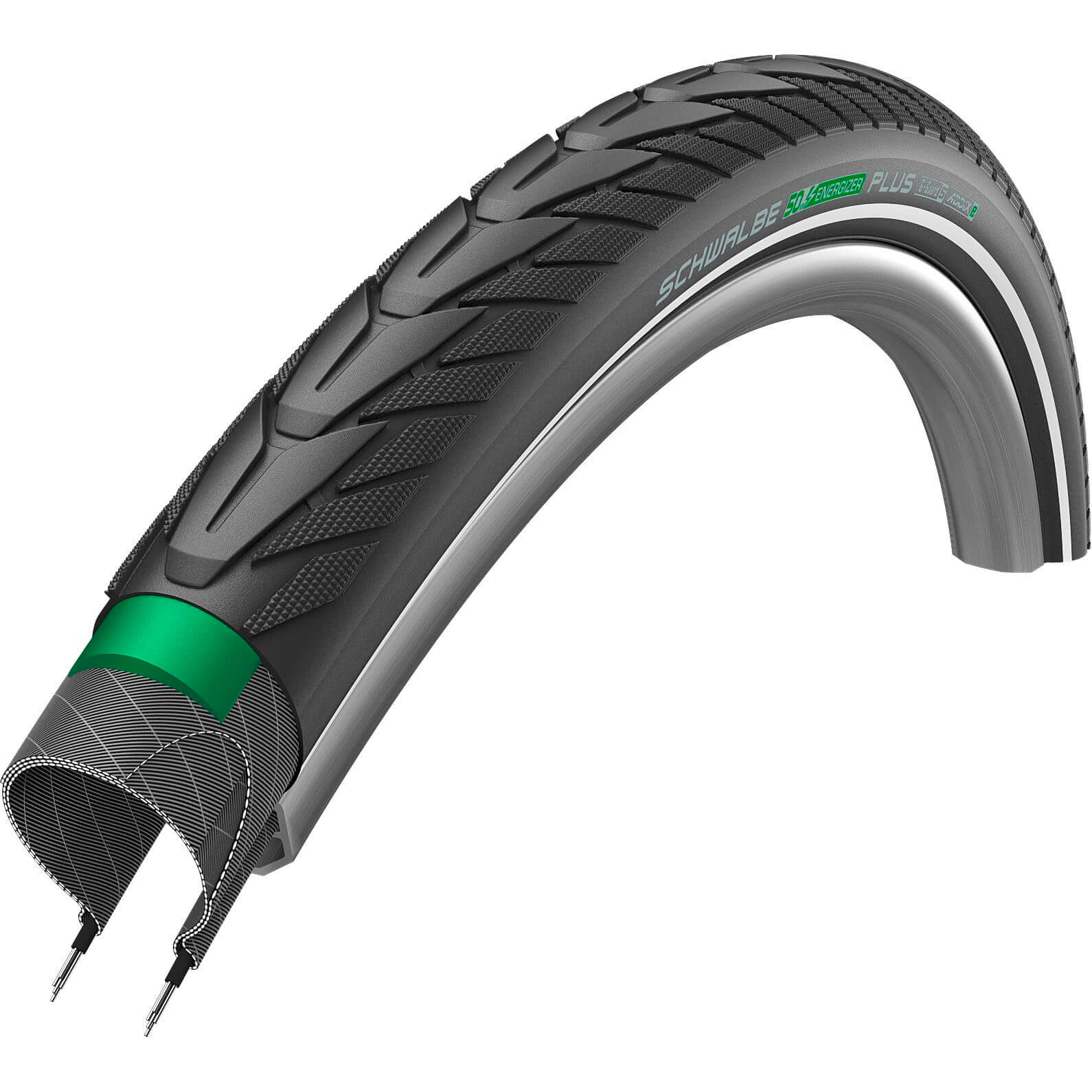 Schwalbe buitenband Energizer Plus 28 x 2.00 zw refl