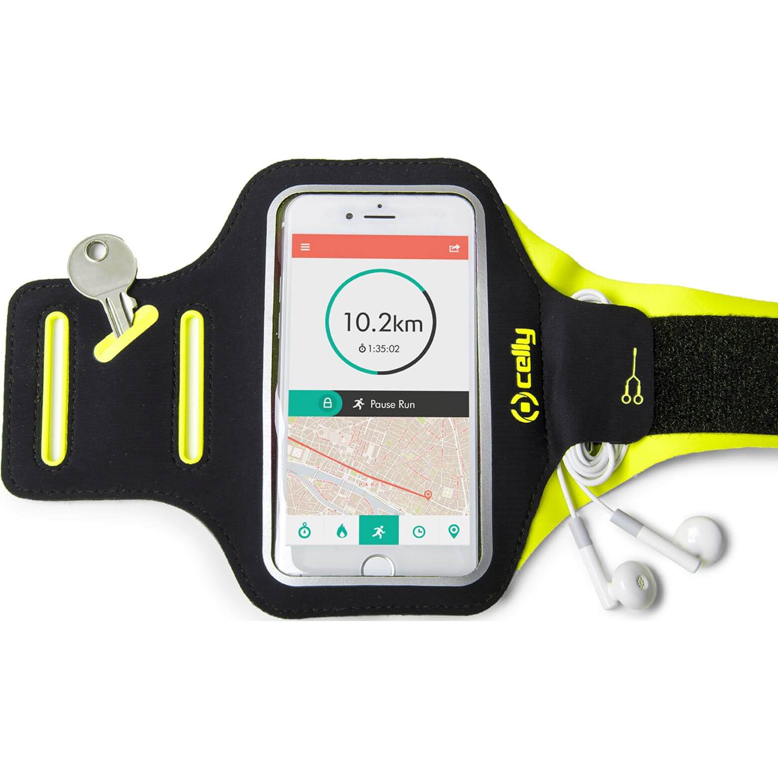 Celly armband XXL geel - Image 2