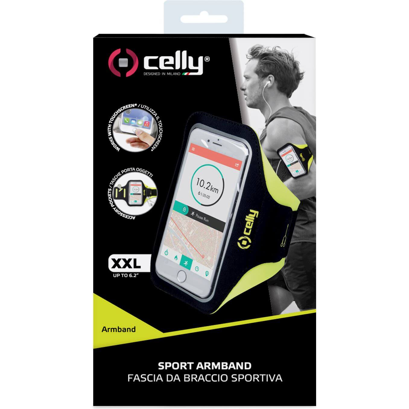 Celly armband XXL geel - Image 3
