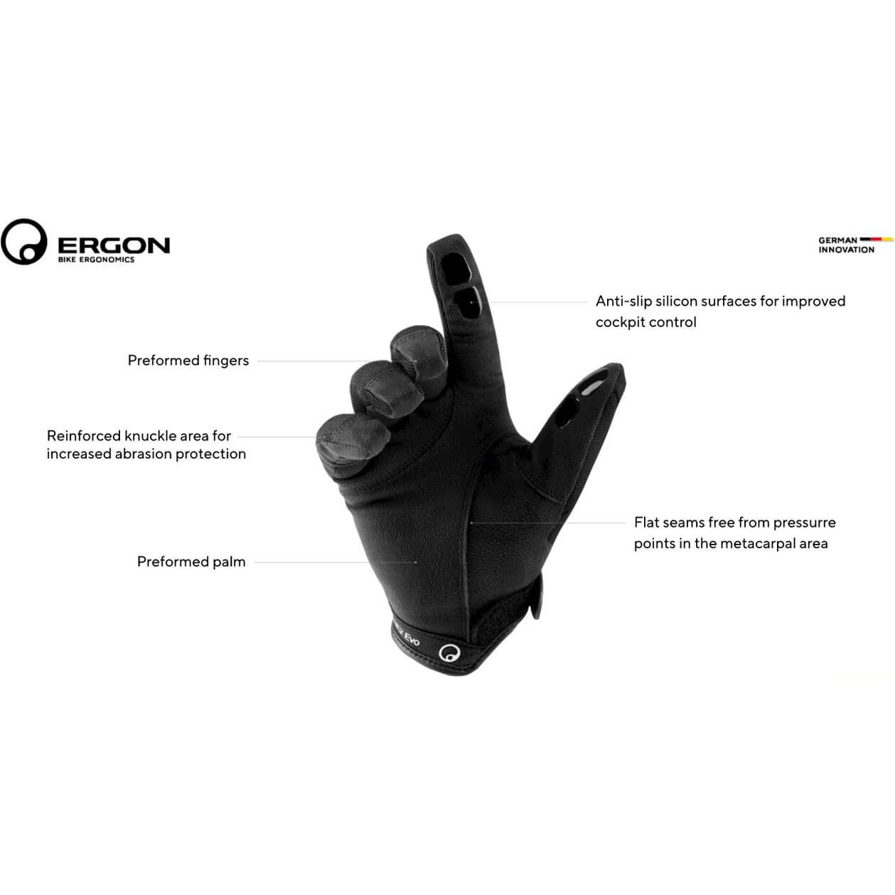 Ergon handschoen HE2 Evo mt S - Image 3