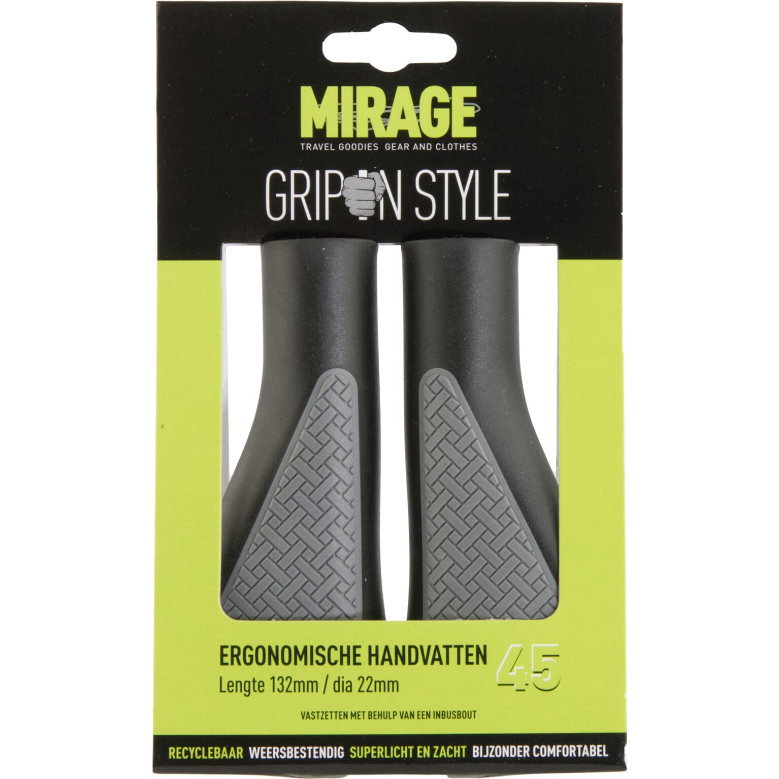 Mirage handvatten Grips in Style 132mm zwart/grijs