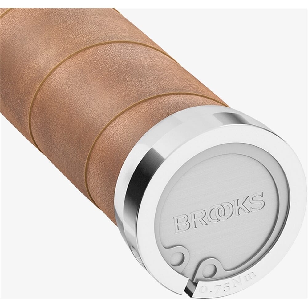Brooks handvatten Slender Leather grips 130mm aged - Image 2