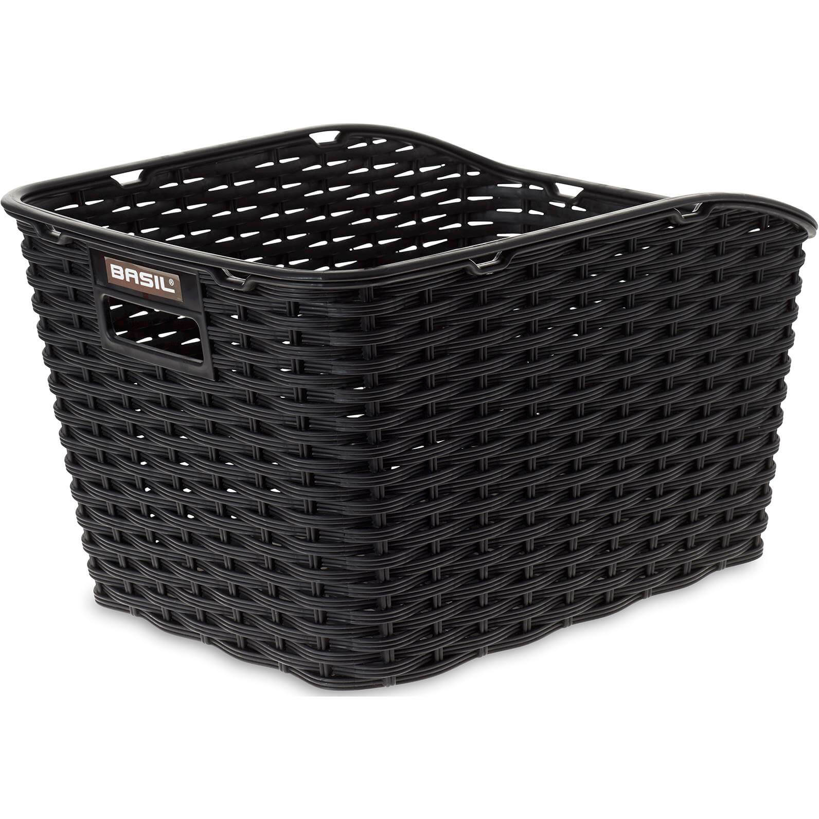 Basil mand Weave WP kunststof 33L zwart 42x32x24,5cm