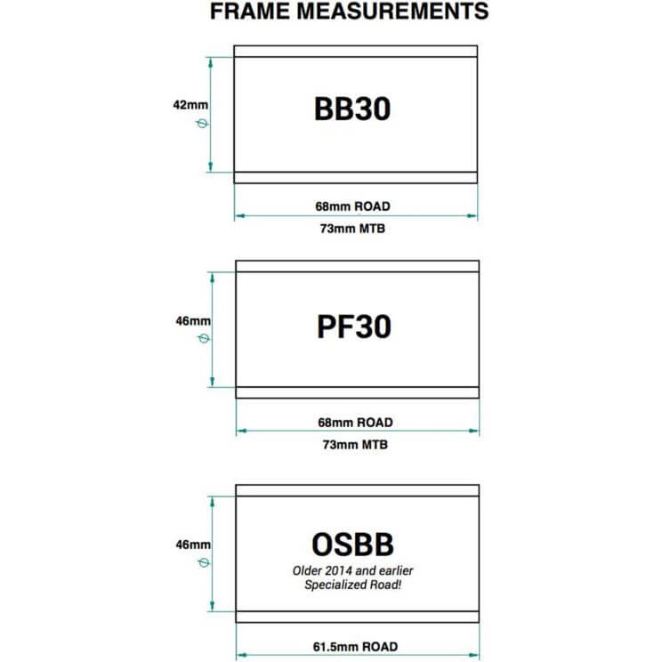 Praxis trapas adapter M24 Shimano BB30 PF30 Road 68mm - Image 2