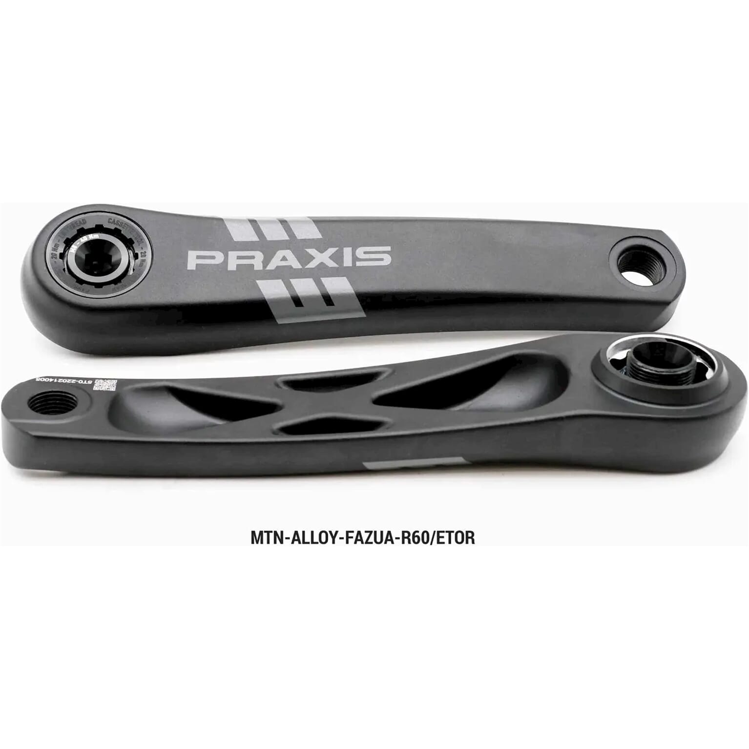 Praxis E-MTB crankstel alloy Etor spline 165mm (Fazua R60)
