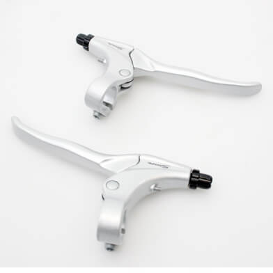 Saccon remgreep set L14 V-brake/rollerbrake satin silver