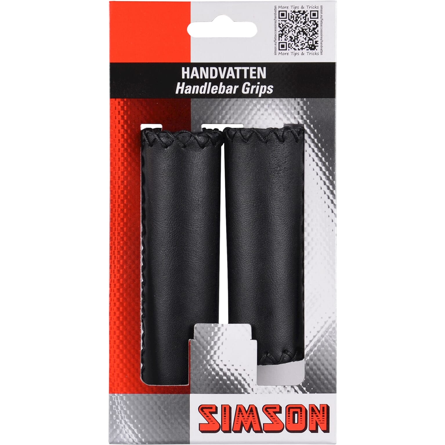 Simson handvatten leer kort/lang zwart