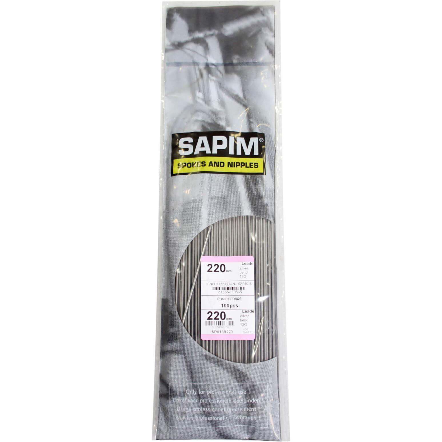 Sapim spaak Leader 13-220 RVS z/nippel (1 stuk) - Image 2