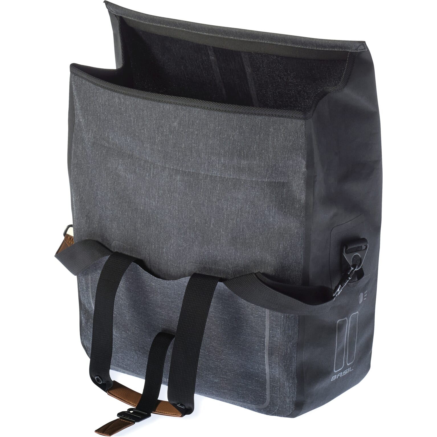 Basil fietstas enkel Business Urban dry charcoal 20L - Image 2