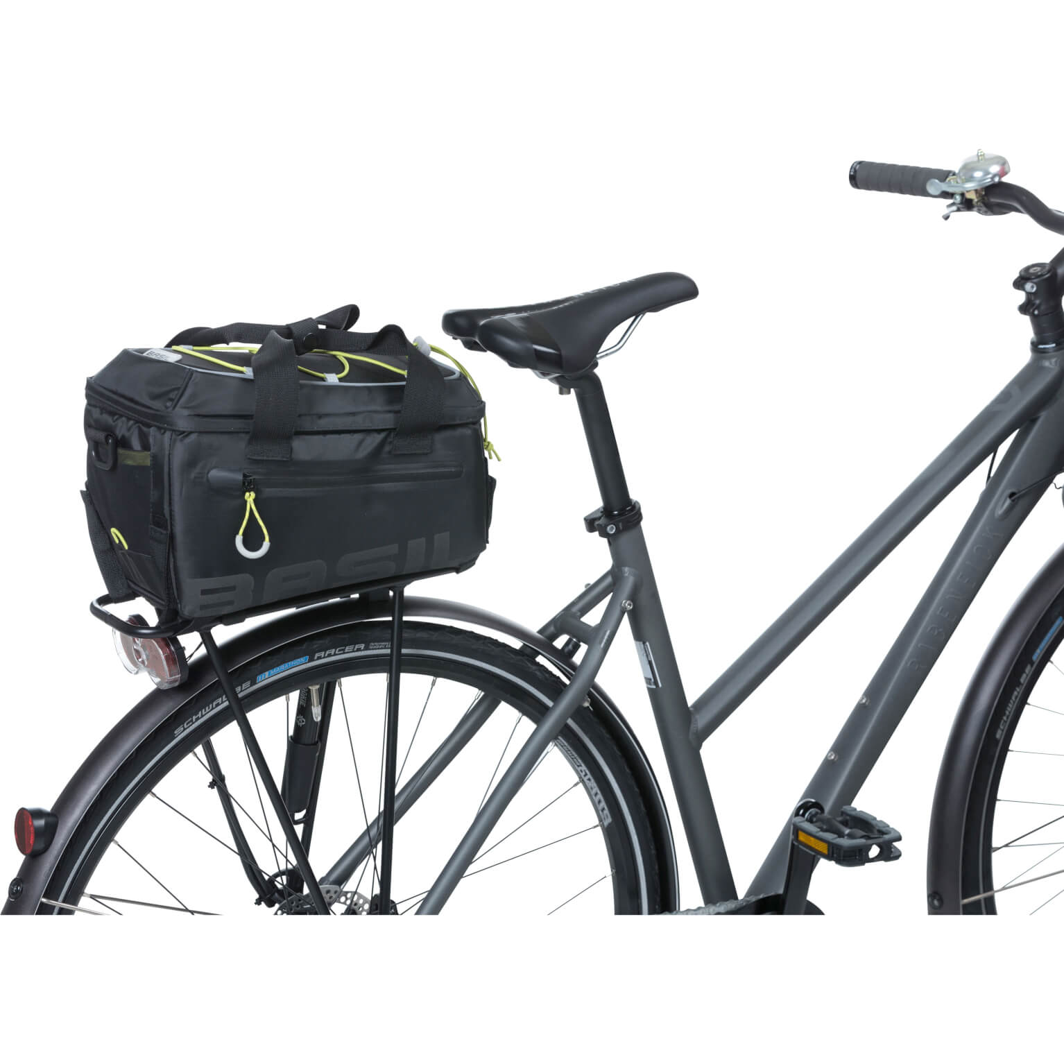 Basil dragertas Miles trunkbag zwart lime 7L - Image 7