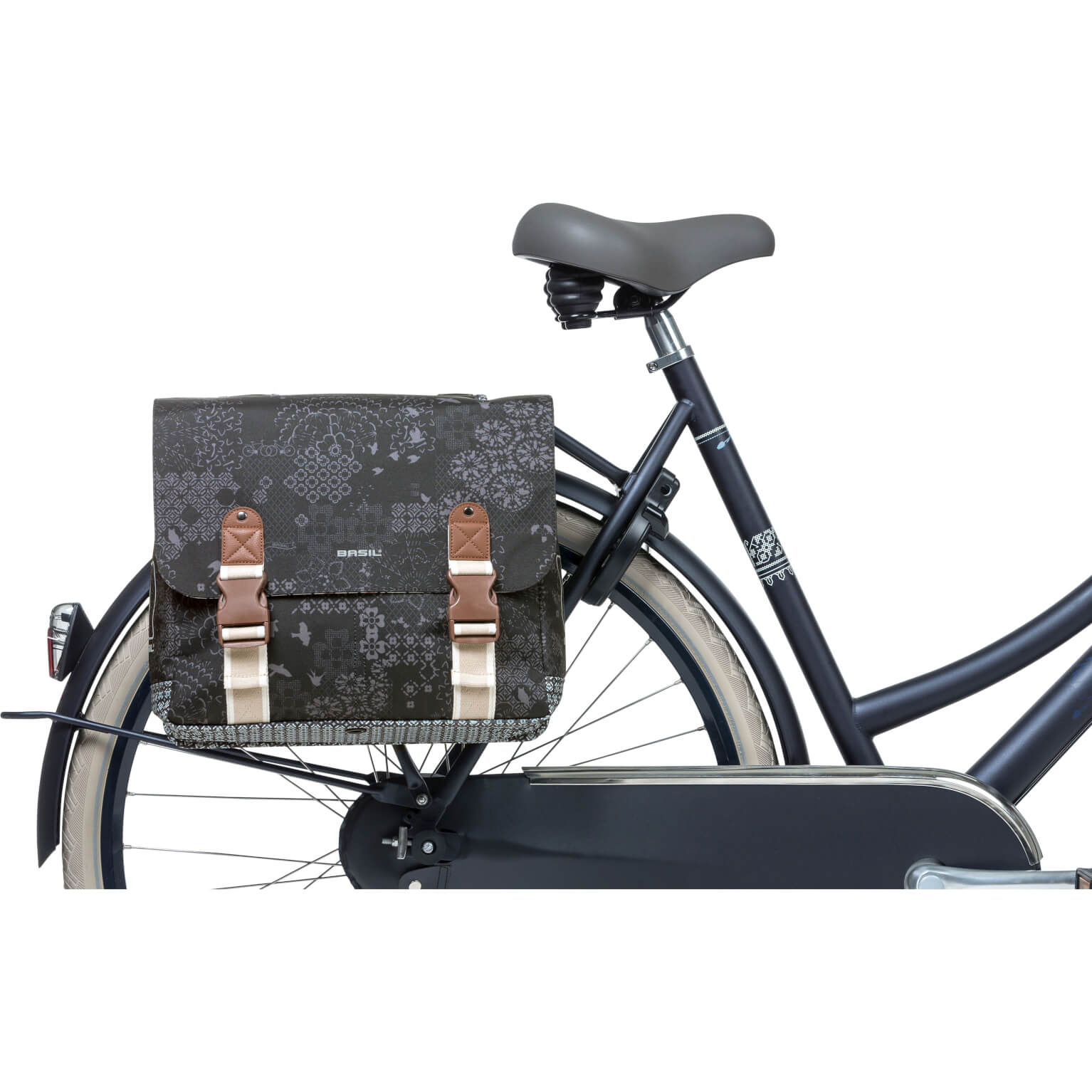 Basil fietstas dubbel Boheme charcoal 35L - Image 6