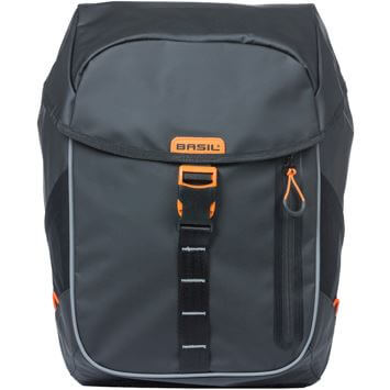 Basil rugtas Miles Tarpaulin zwart oranje 17L - Image 2