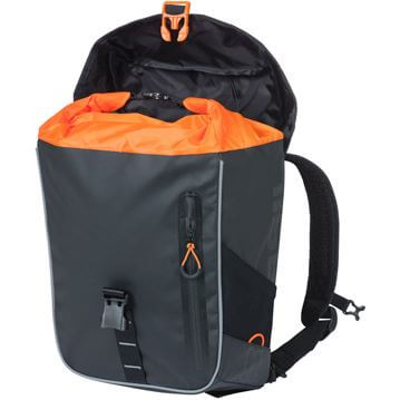 Basil rugtas Miles Tarpaulin zwart oranje 17L - Image 3