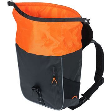 Basil rugtas Miles Tarpaulin zwart oranje 17L - Image 4