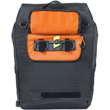 Basil rugtas Miles Tarpaulin zwart oranje 17L - Image 6