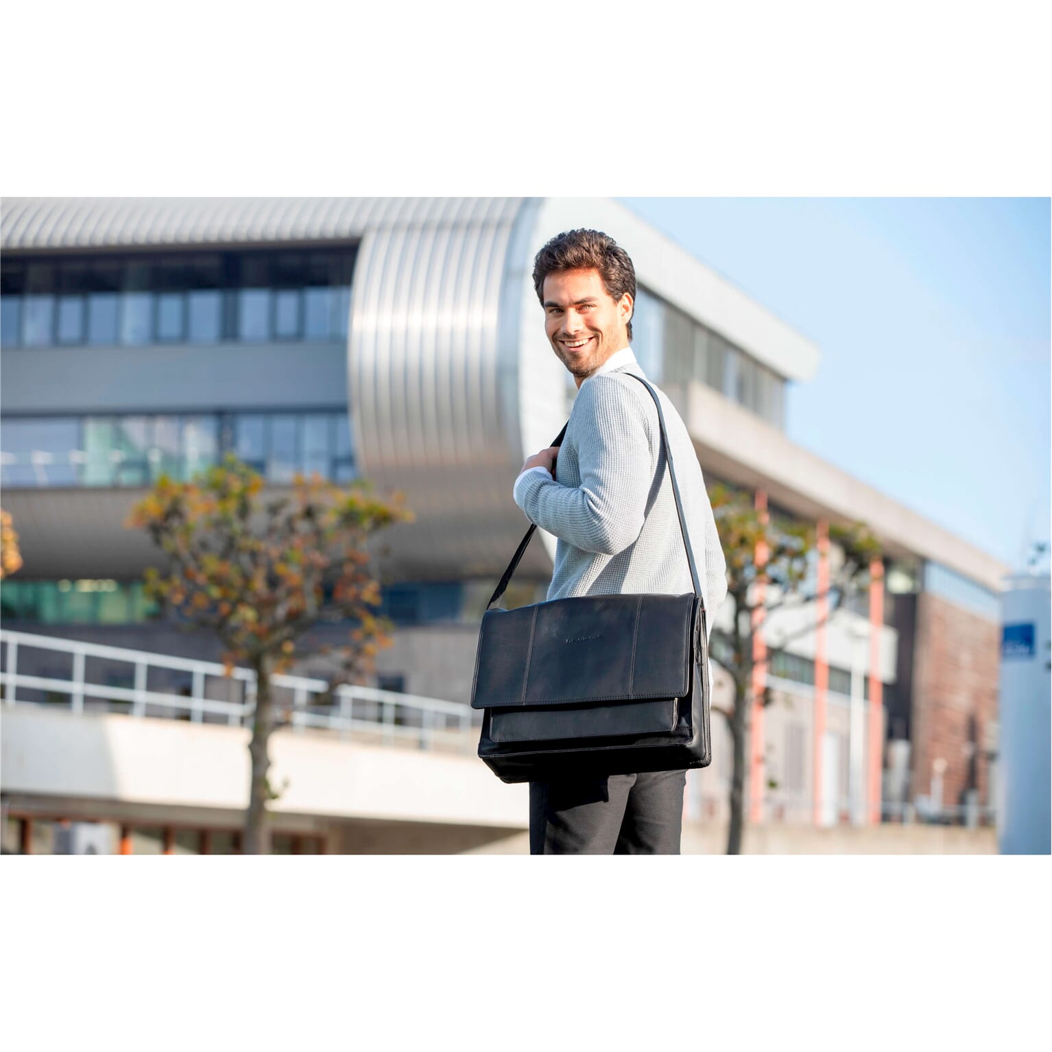 New Looxs laptoptas Fellini leer zwart 19L 15 inch - Image 6
