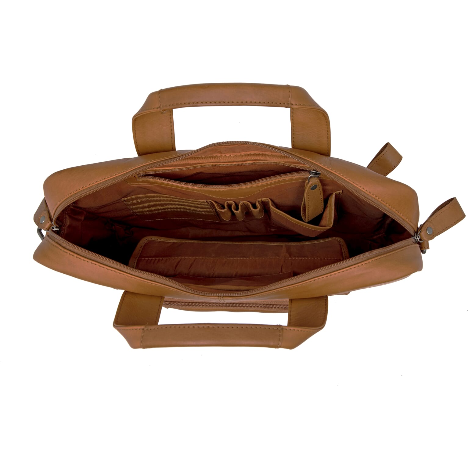 New Looxs laptoptas Luko leer cognac 7.5L 15 inch - Image 5