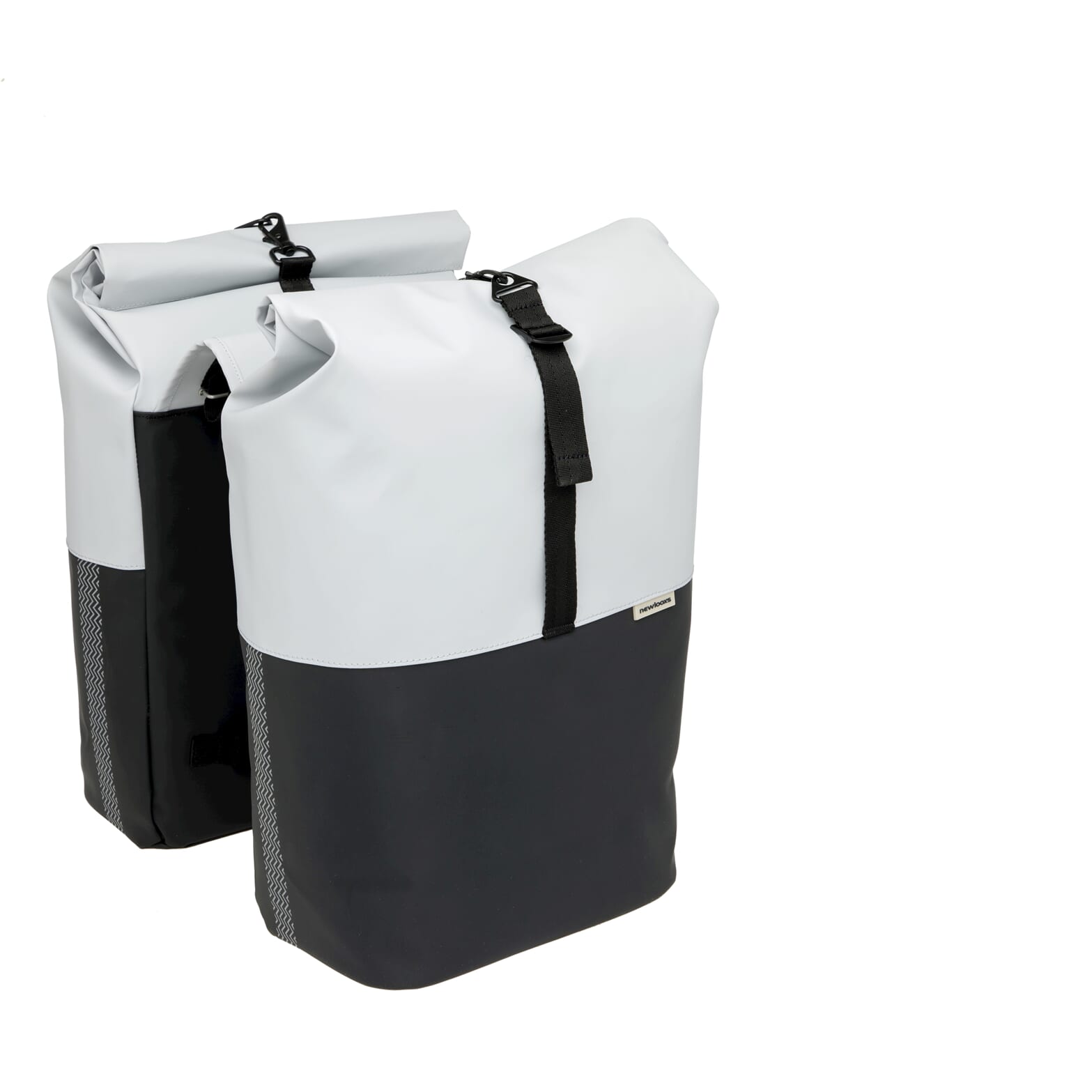 New Looxs fietstas dubbel Nyborg light grey/black 34L - Image 2