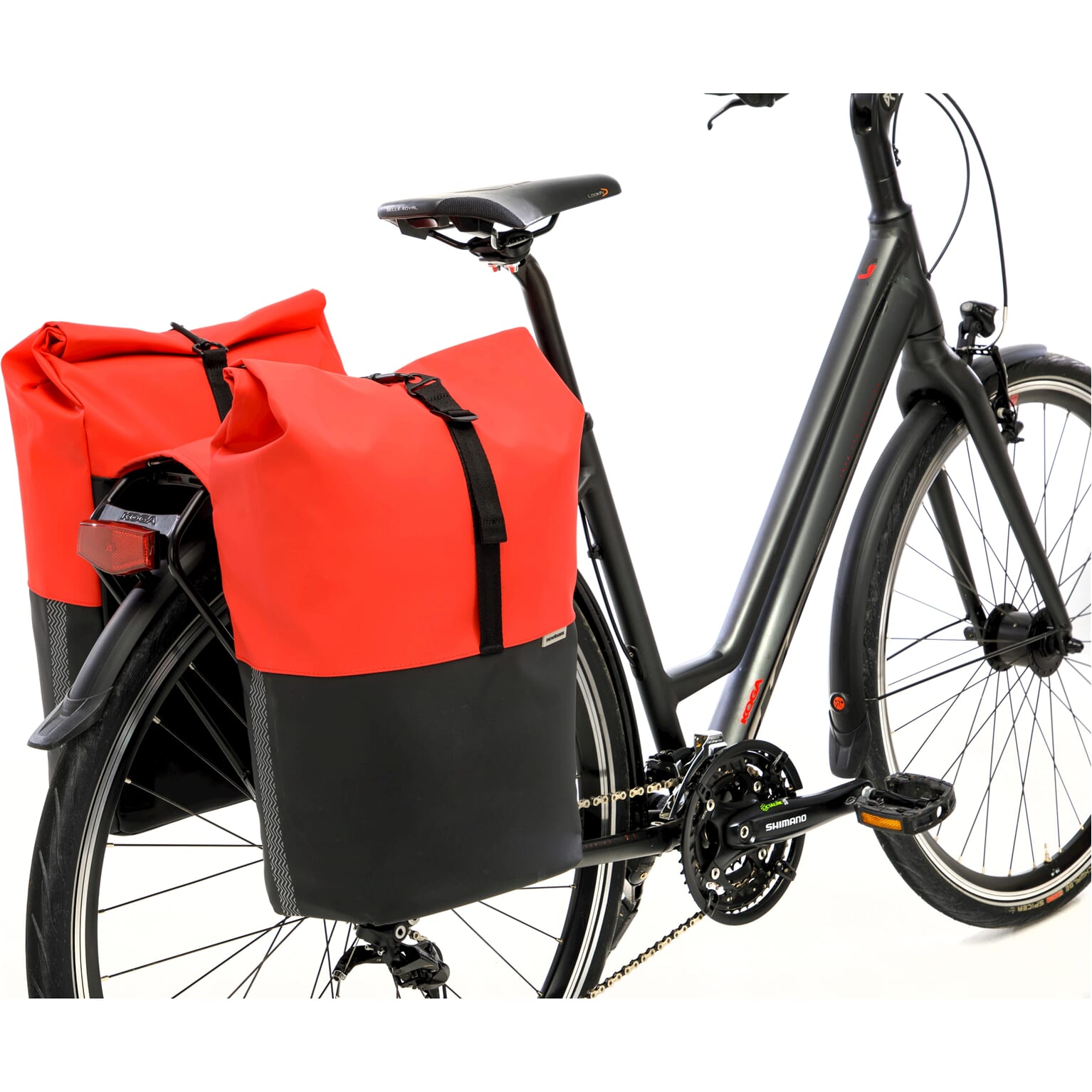 New Looxs fietstas dubbel Nyborg red/black 34L - Image 4
