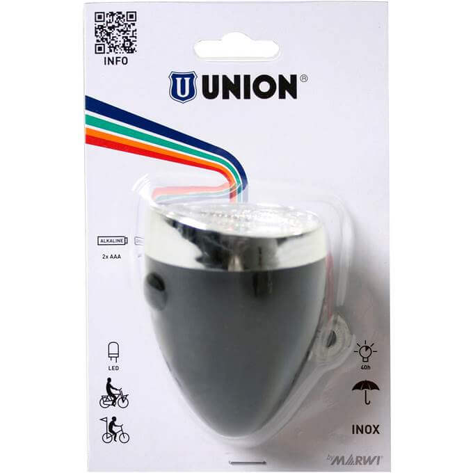 Union koplamp UN-4955 Retro mini batterij zwart op kaart - Image 2