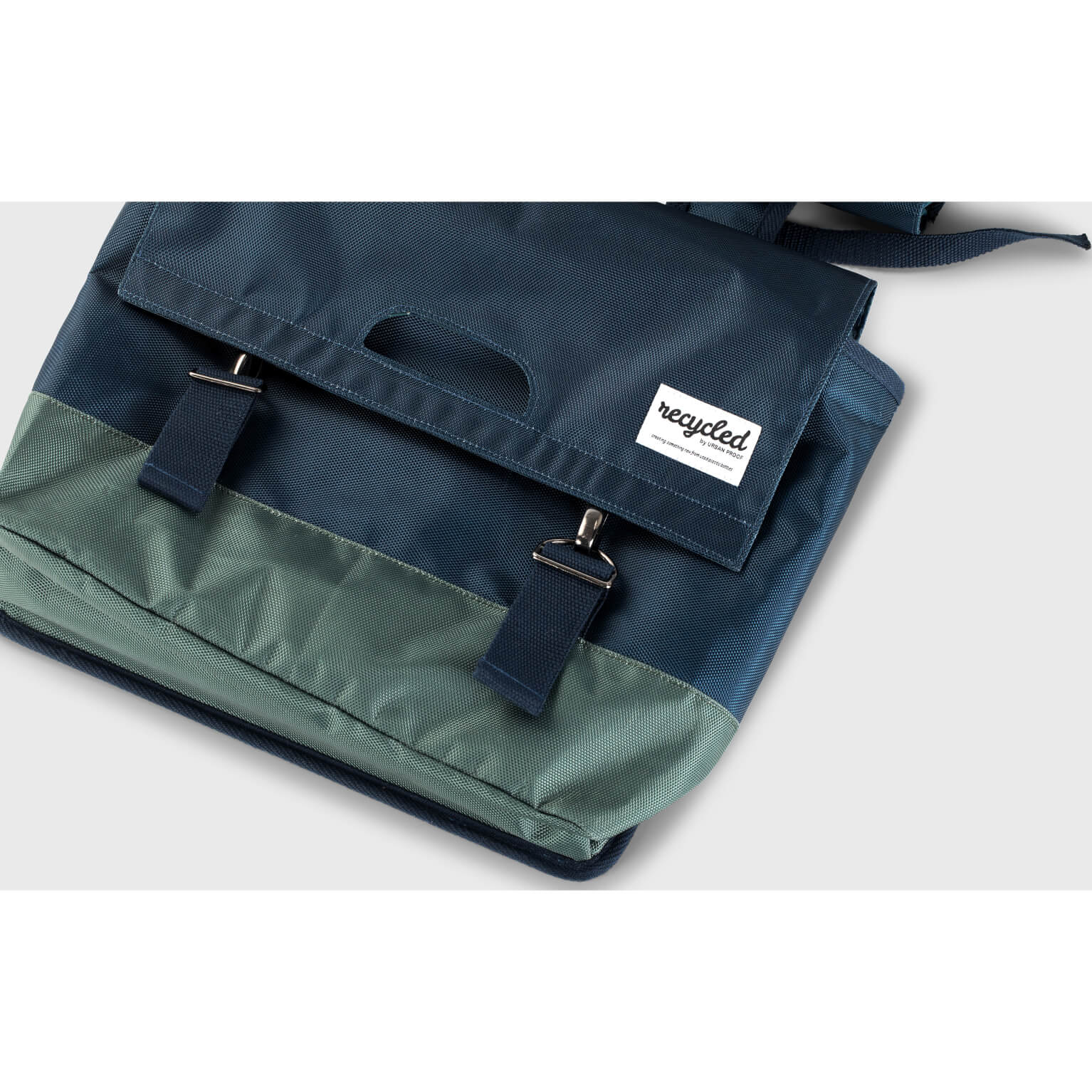 Urban Proof fietstas dubbel 40L recycled blauw groen - Image 2