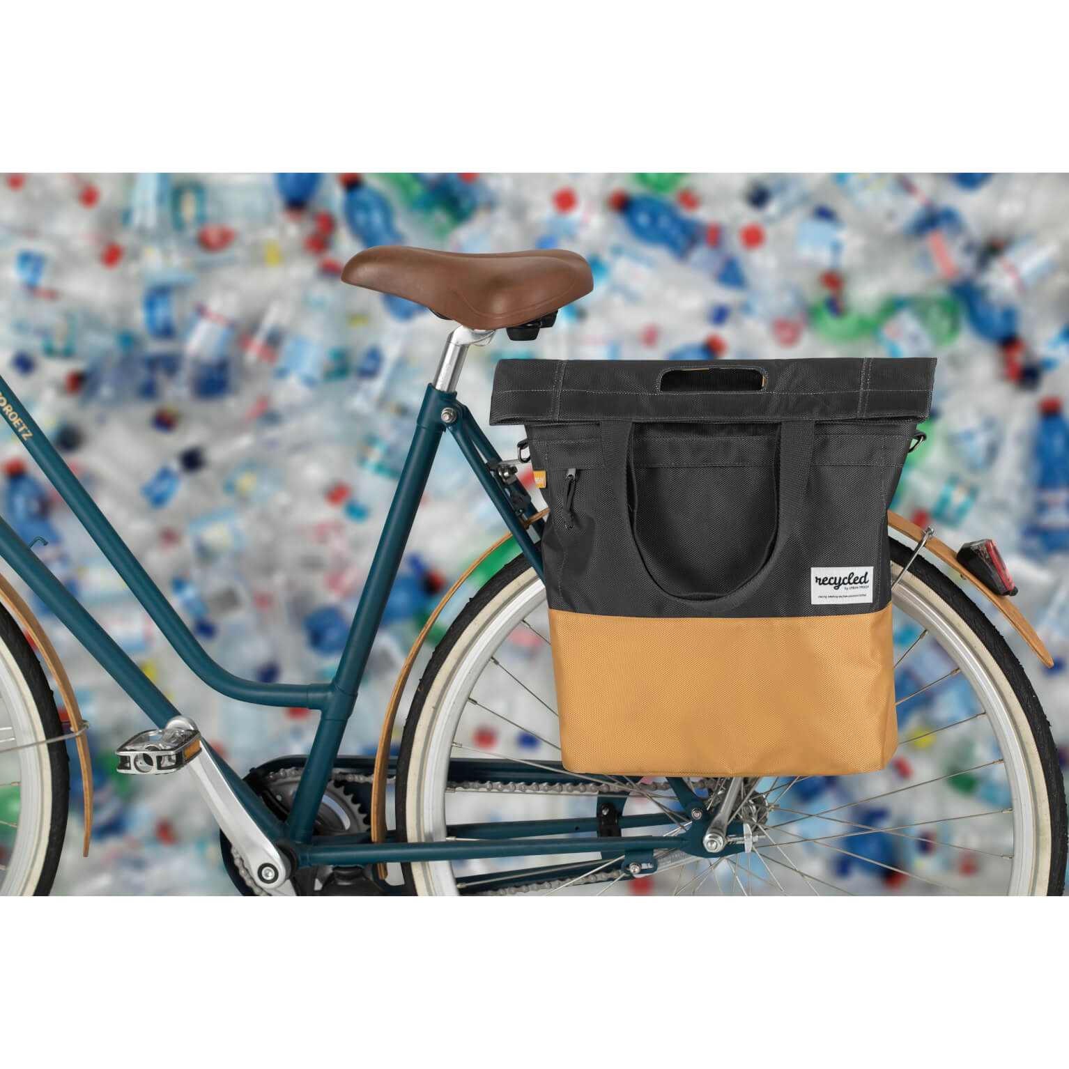 Urban Proof shoppertas 20L recycled grijs geel - Image 4
