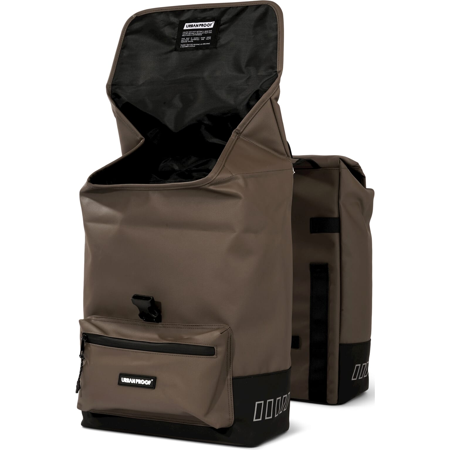 Urban Proof double cargo bag 38L recycled bruin - Image 3