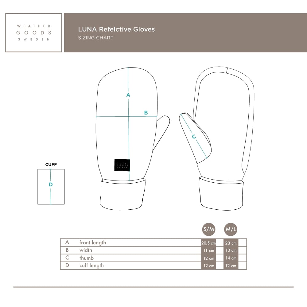 Weathergoods Sweden reflecterende wanten Luna Splatter M/L - Image 2