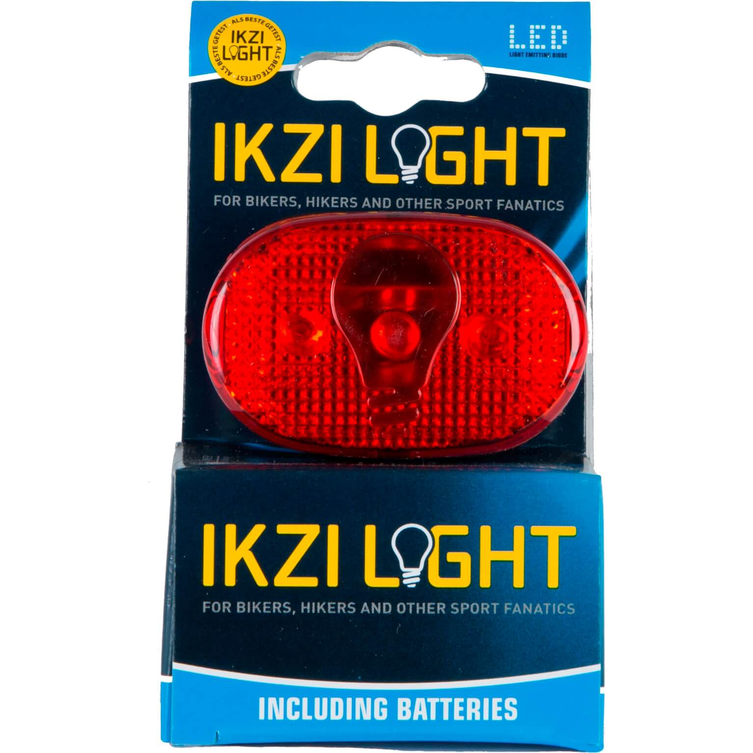 IKZI Light achterlicht ovaal 3 led batterij zadelpen - Image 2