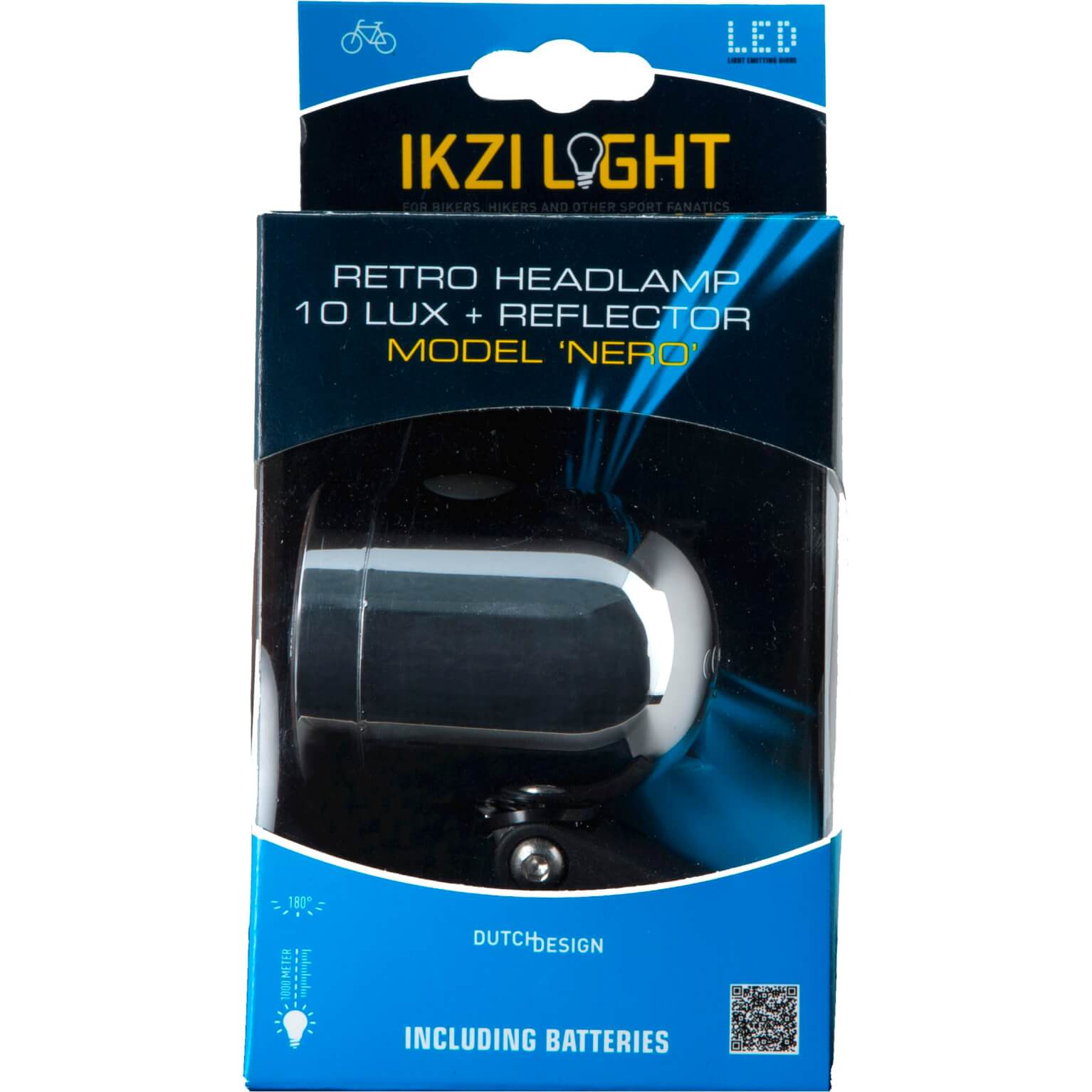 IKZI Light koplamp Nero batterij 10 lux chroom - Image 3