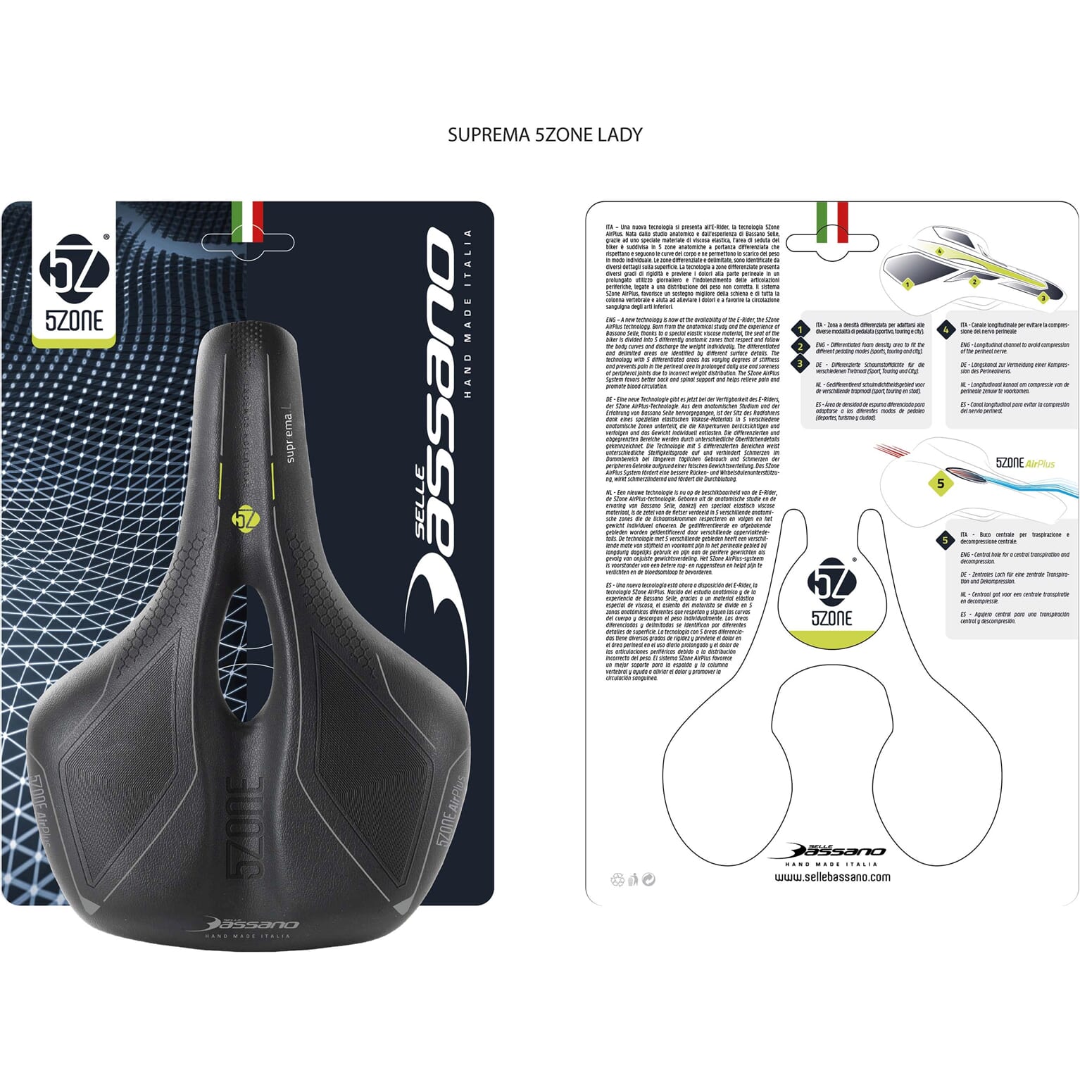 Selle Bassano zadel Suprema 5zone EL dames zwart - Image 5