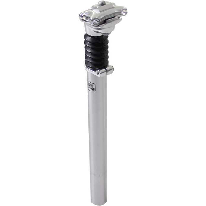 Post Moderne zadelpen verend ATB 27.2 x 350 laag zilver