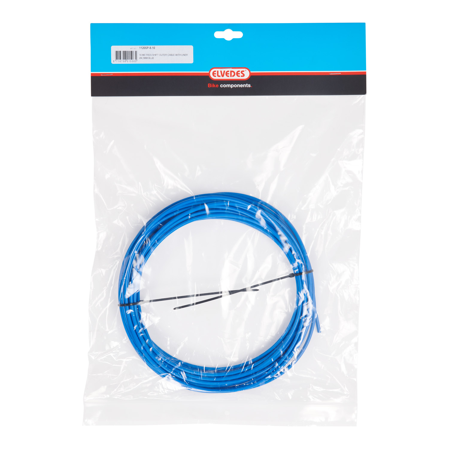 Elvedes rol schakel buitenkabel met liner 4.1mm blauw 10m