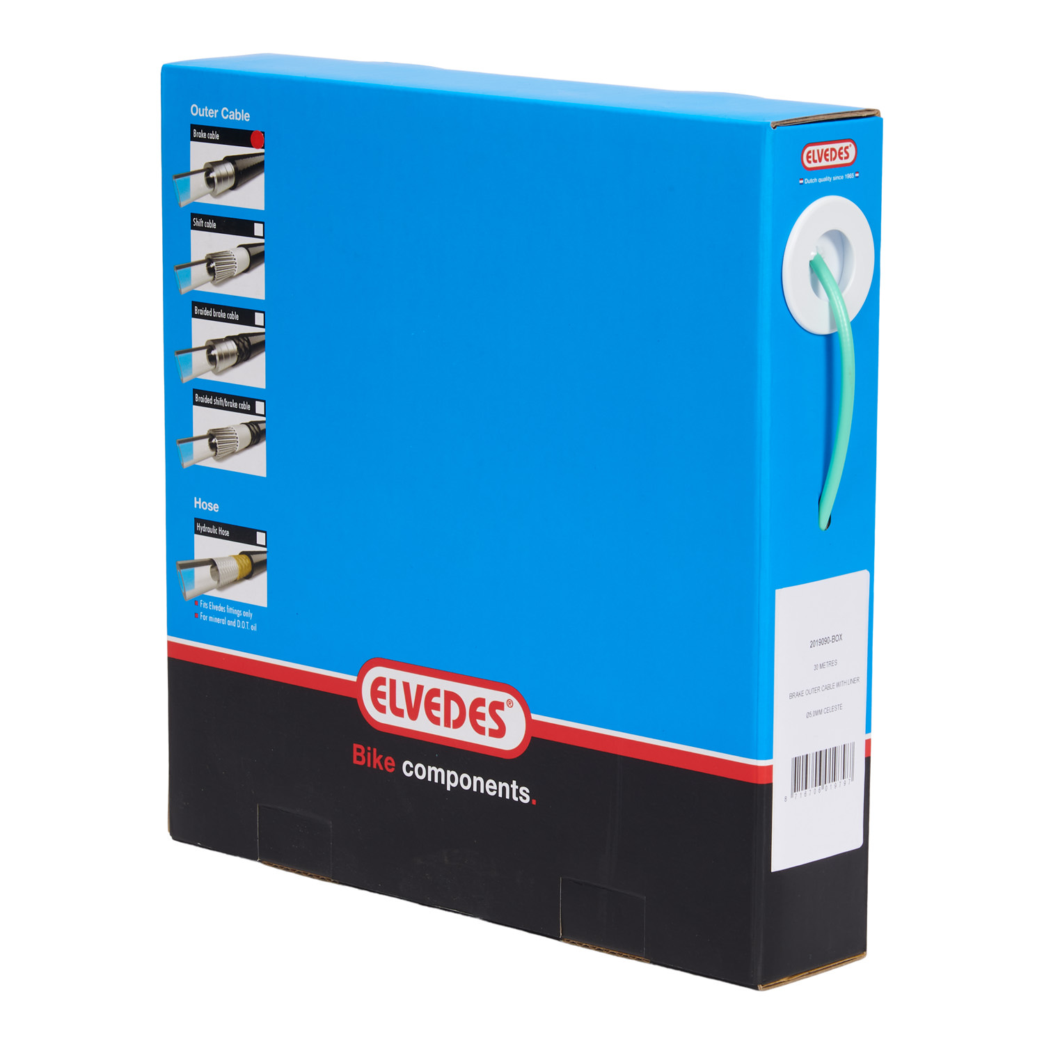 Elvedes rol rem buitenkabel 4,9mm celeste 30m