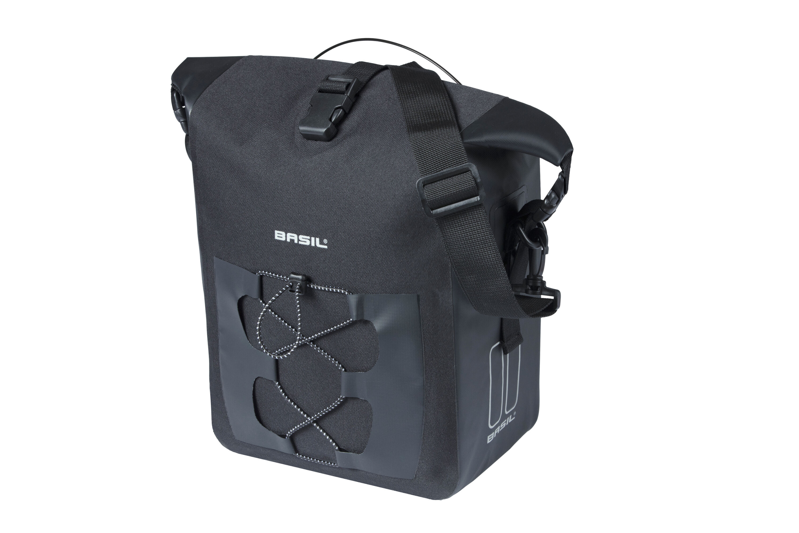 Basil fietstas enkel Navigator MIK Studs M zwart 14L