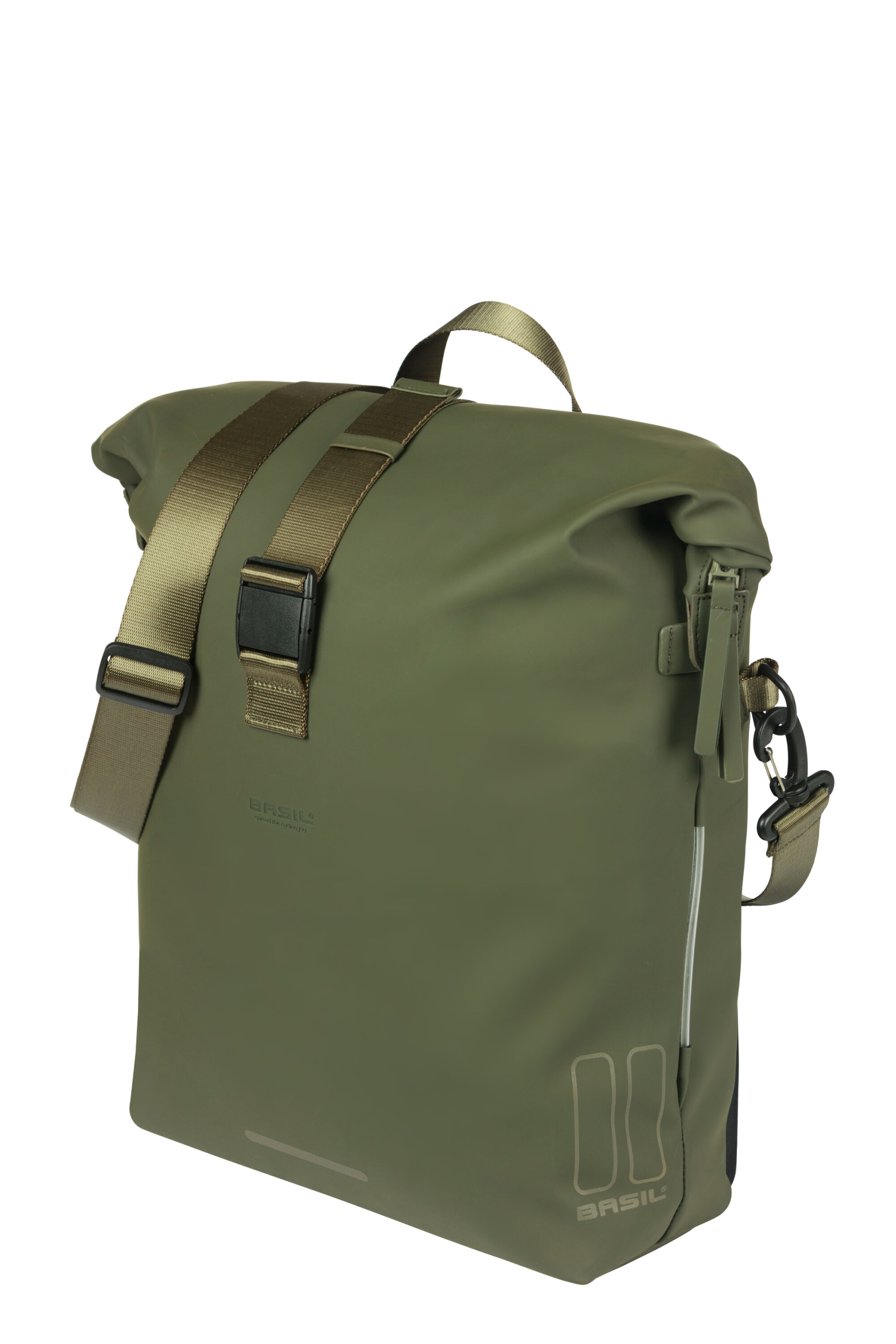 Basil schoudertas SoHo MIK Studs groen 17L